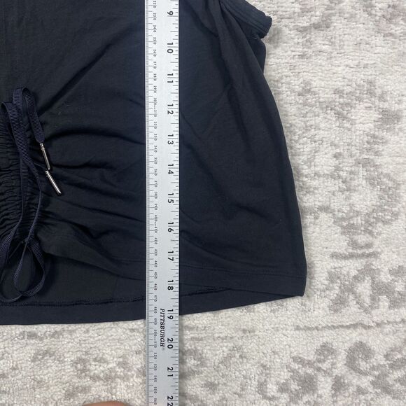 Lululemon Tank Top Black Cinch Tie Loose Fit Crop Sleeveless Size Small - Picture 2 of 5